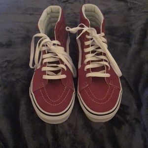Vans pink high tops- women’s 8